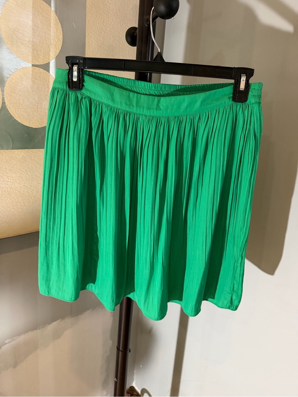 Rachel Zoe Pleated Green lined Women’s Skirt - Classic Casual